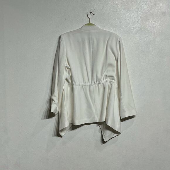 Kasper White Open Front Jacket Sz 1X - Picture 8 of 10